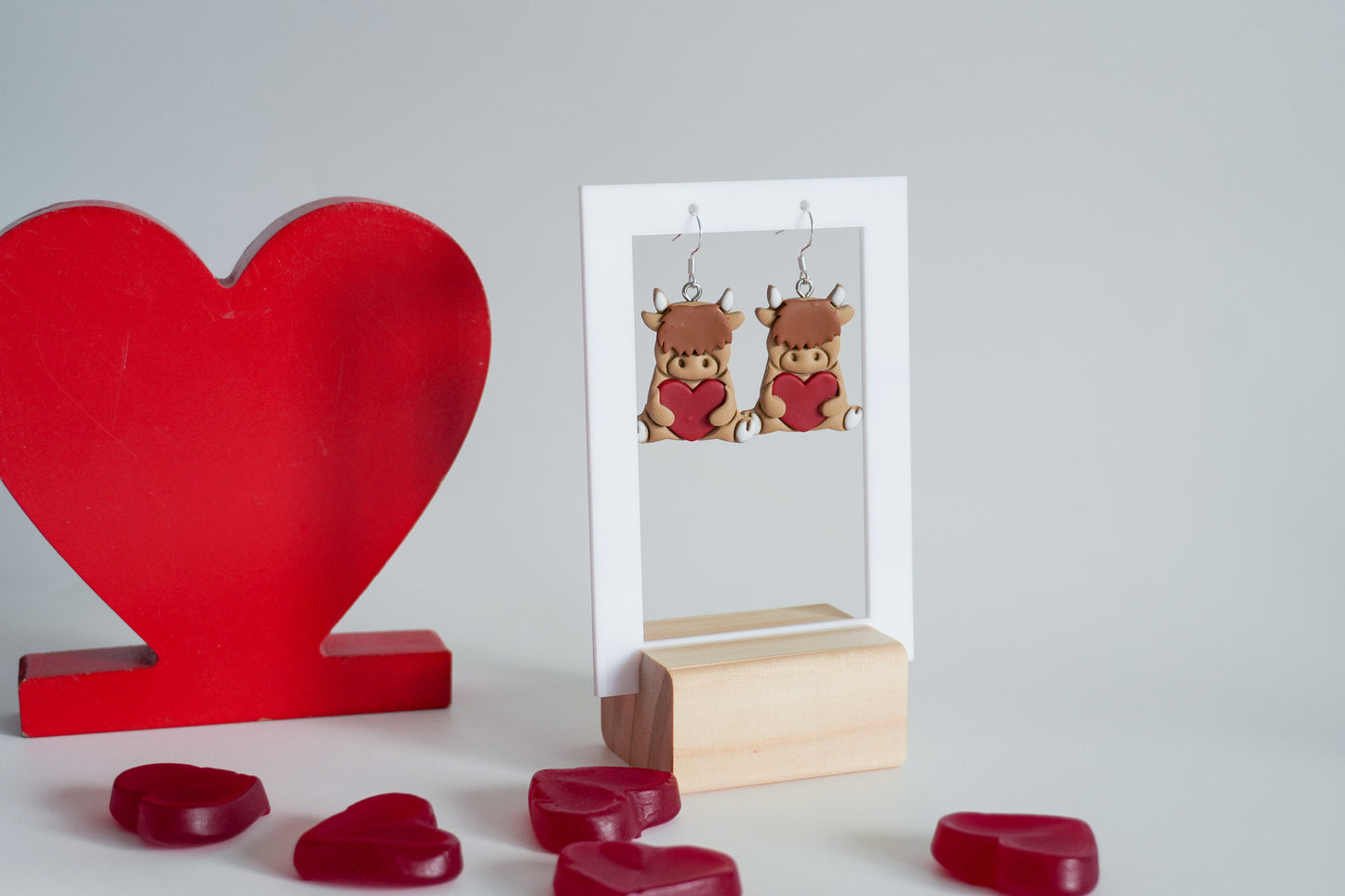 Heart Hug Animal Earrings