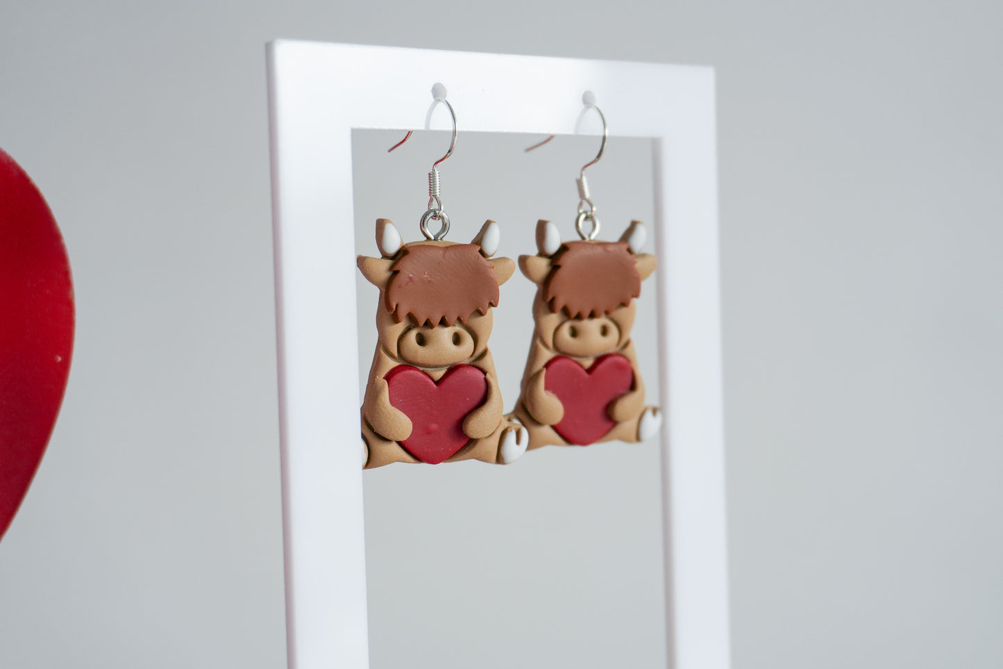 Heart Hug Animal Earrings