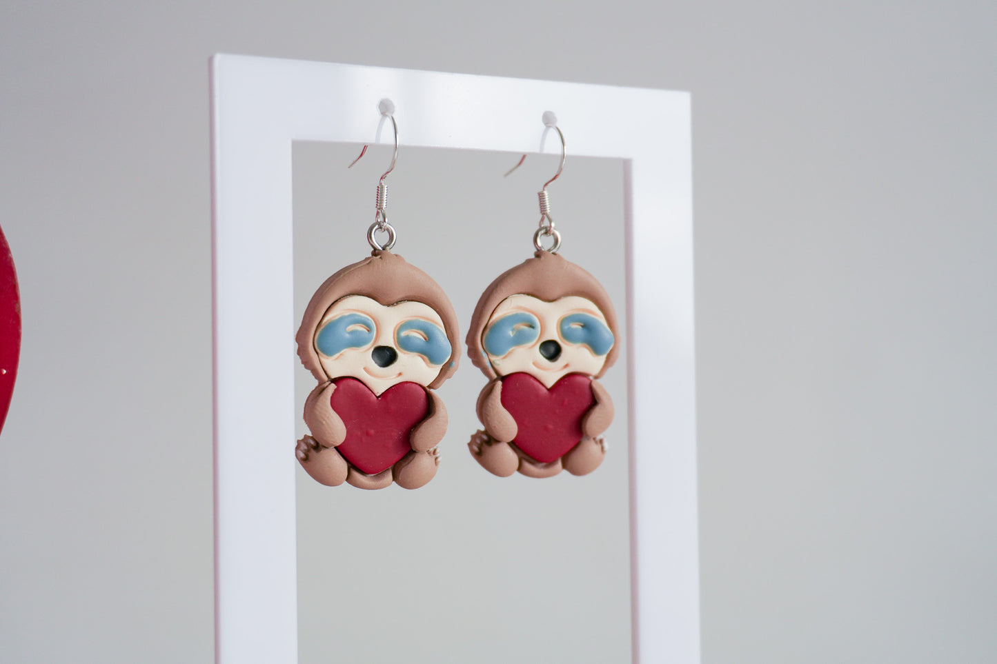 Heart Hug Animal Earrings