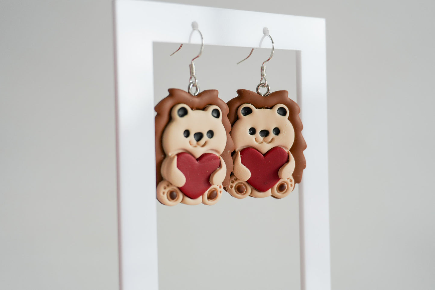 Heart Hug Animal Earrings
