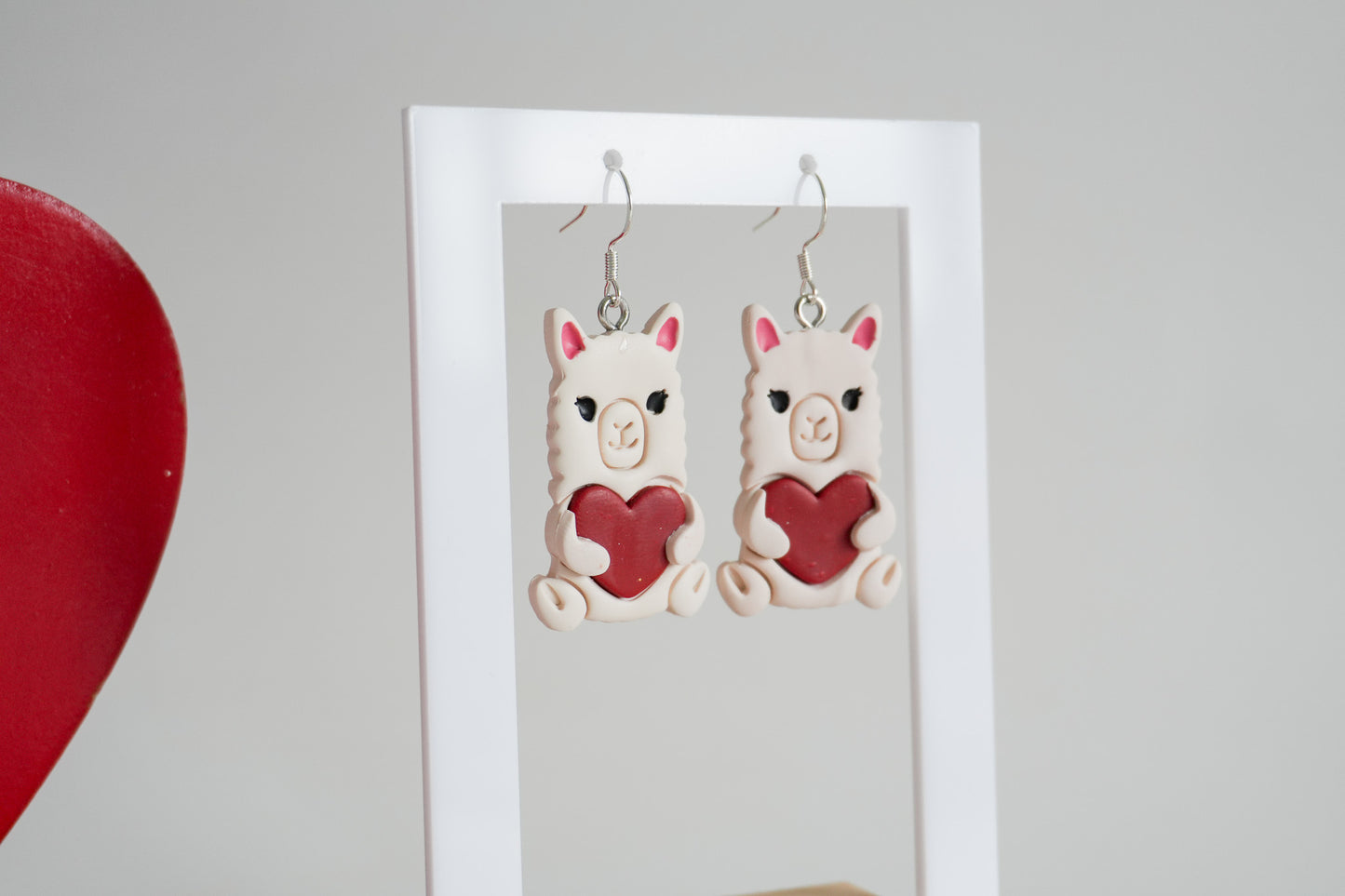 Heart Hug Animal Earrings