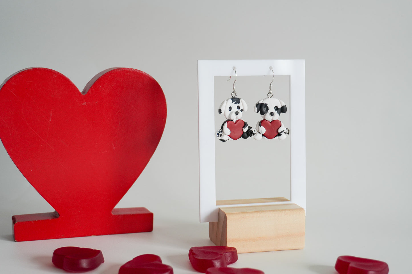 Heart Hug Animal Earrings