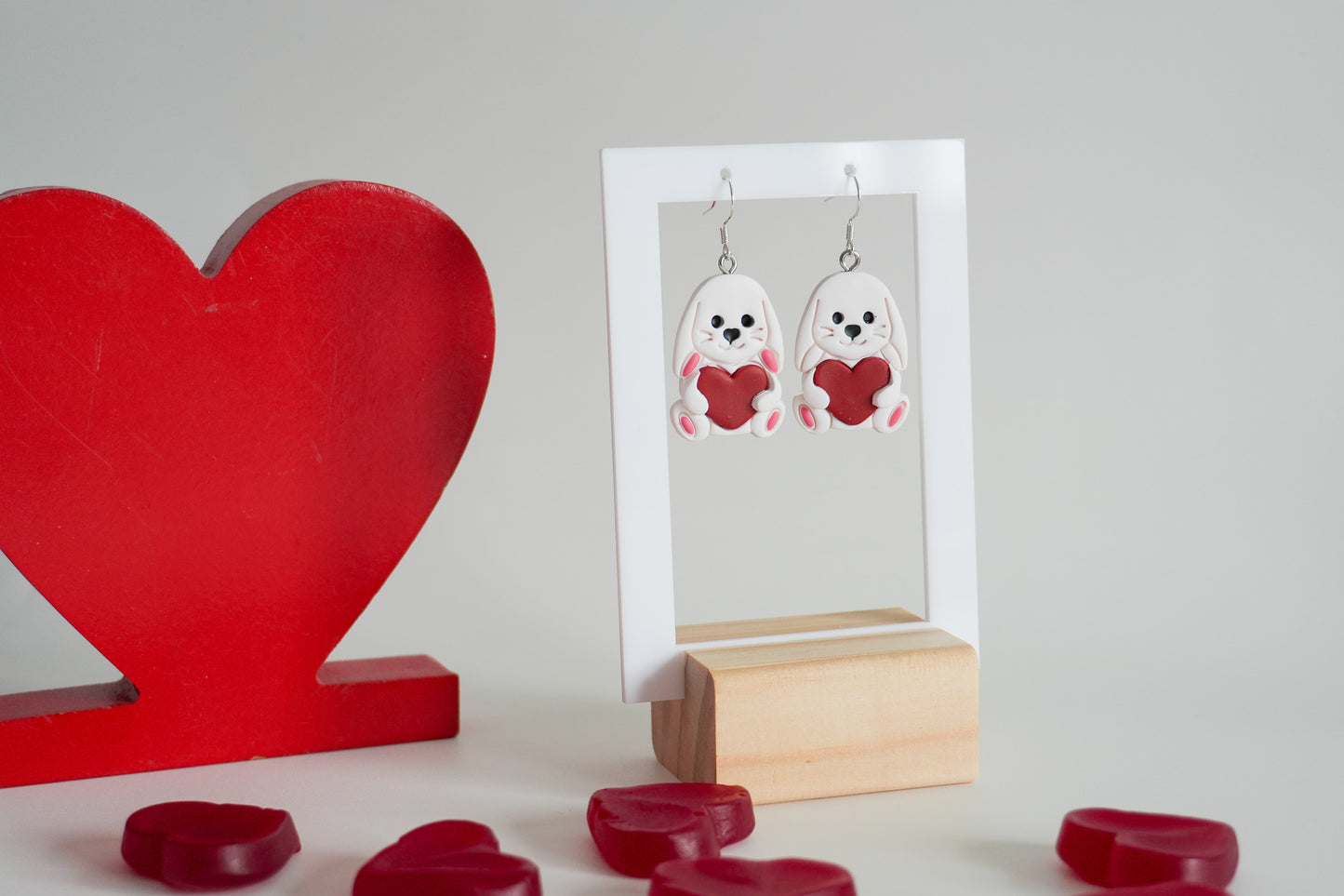 Heart Hug Animal Earrings
