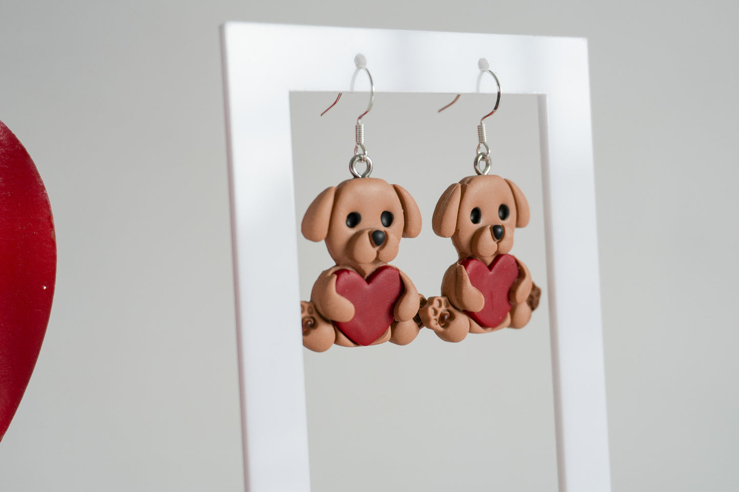 Heart Hug Animal Earrings