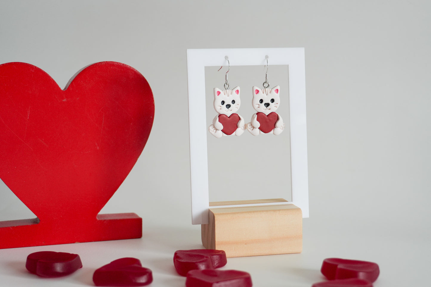 Heart Hug Animal Earrings