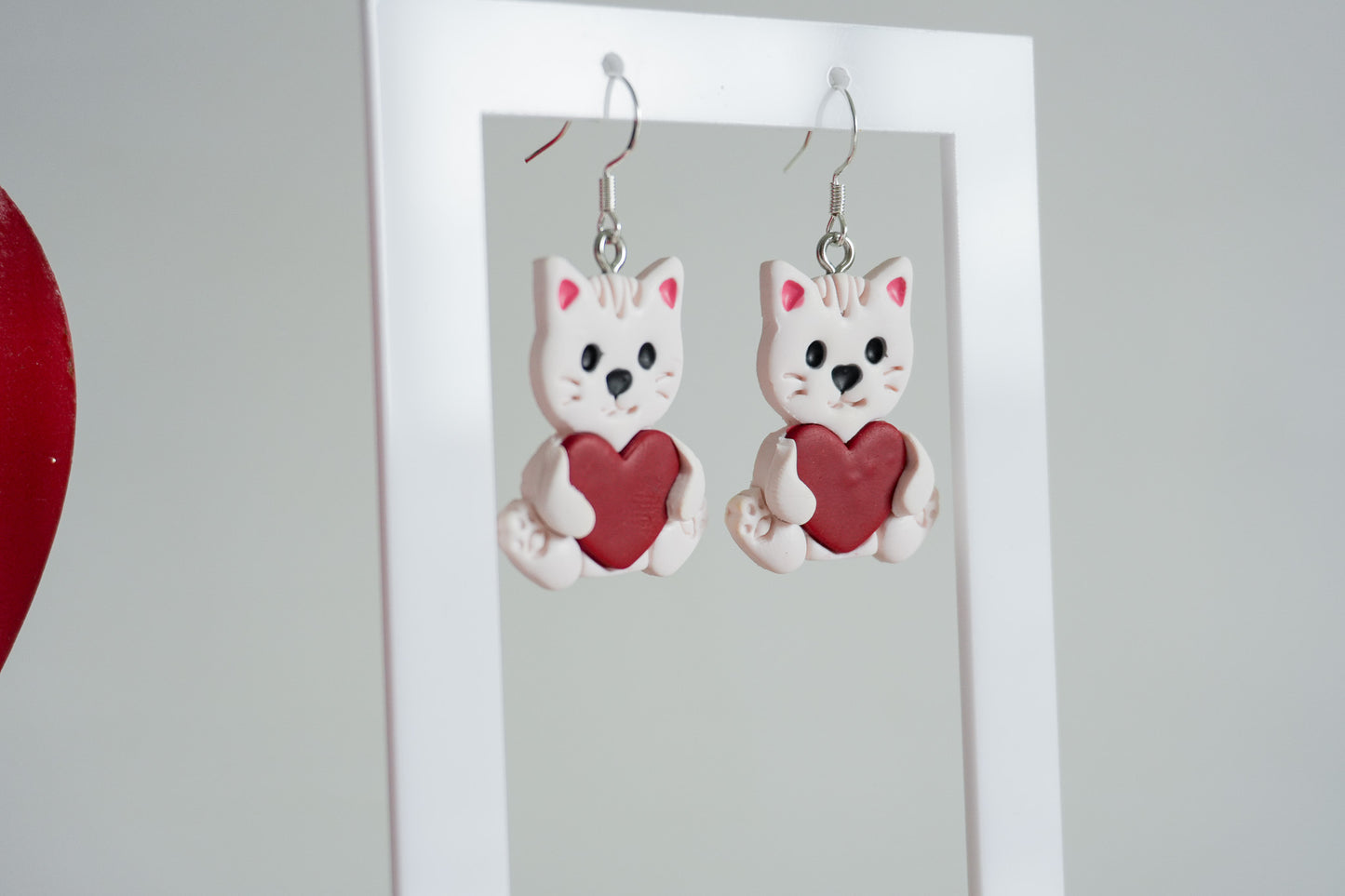 Heart Hug Animal Earrings