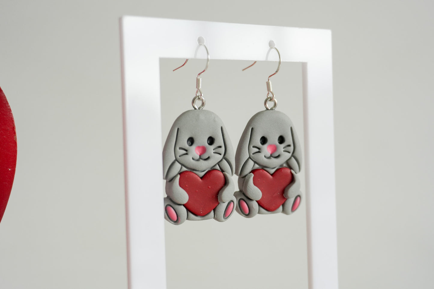 Heart Hug Animal Earrings