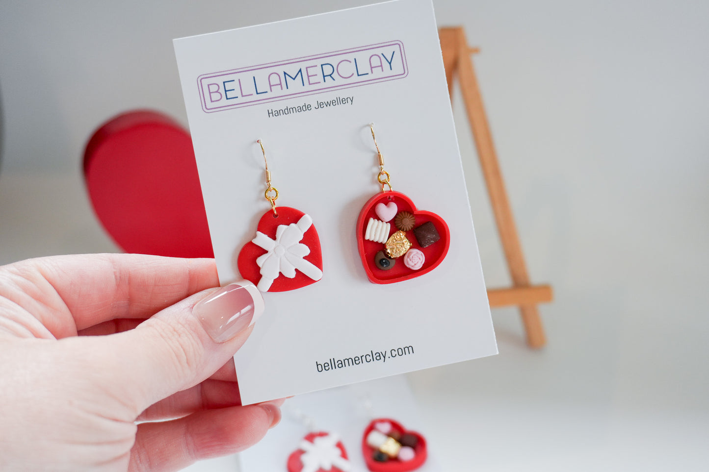 Red Chocolate Box Earrings