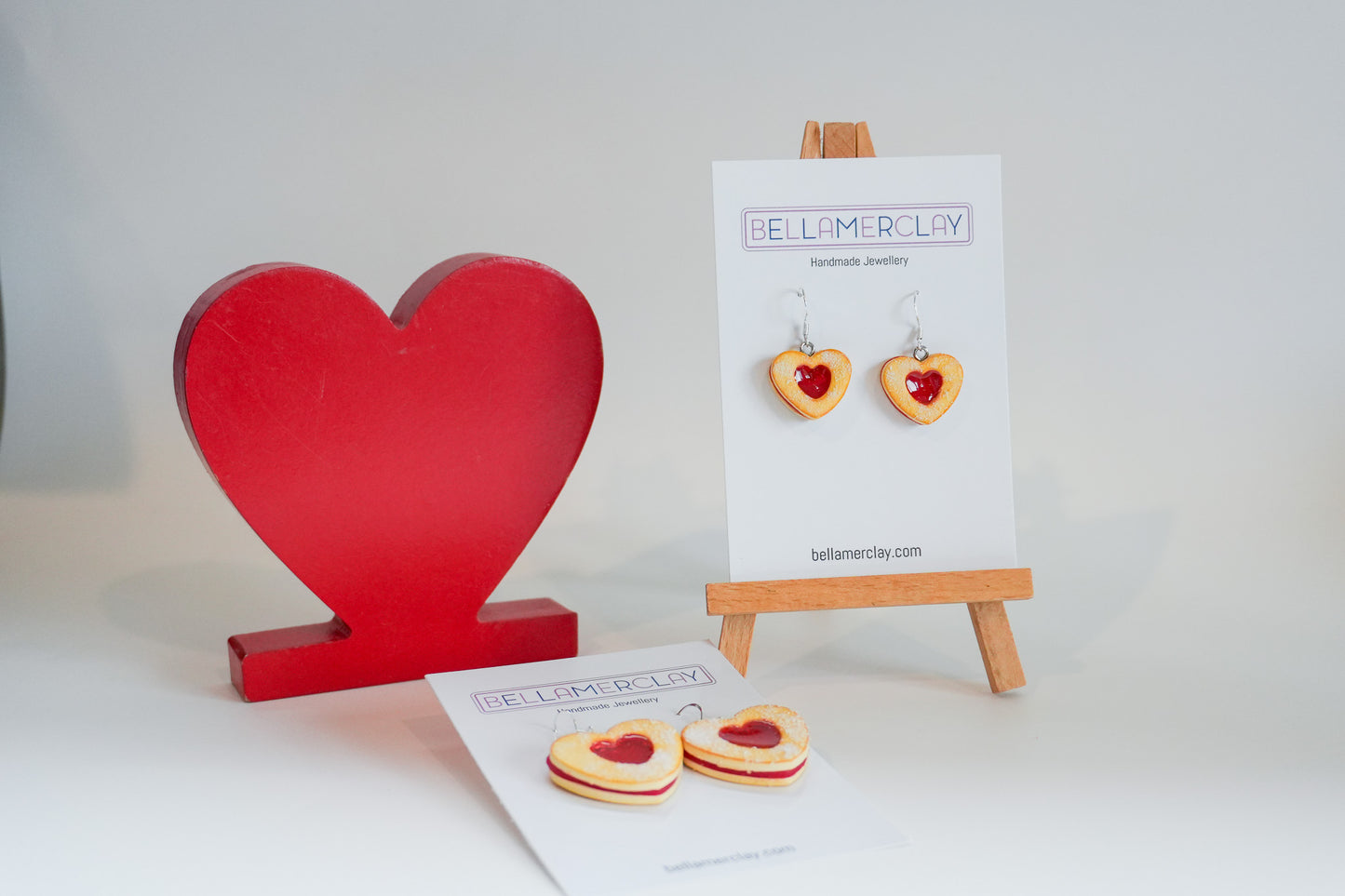 Jam Filled Heart Biscuits