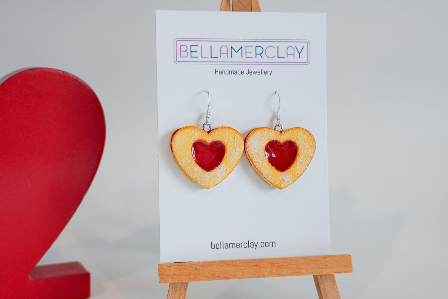 Jam Filled Heart Biscuits