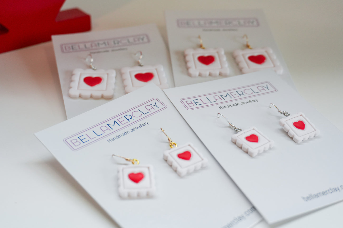 Heart Post Stamp Earrings
