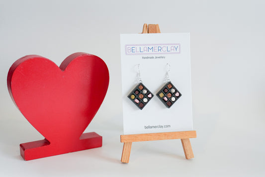 Black Chocolate Box Earrings