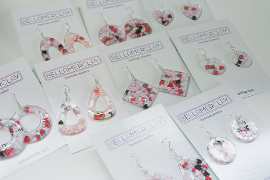 Resin Valentines Earrings