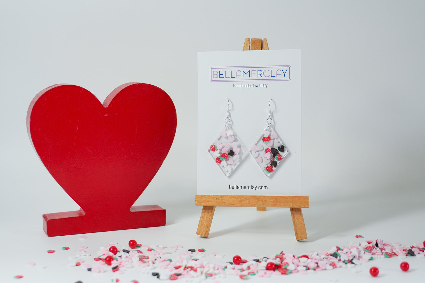 Resin Valentines Earrings