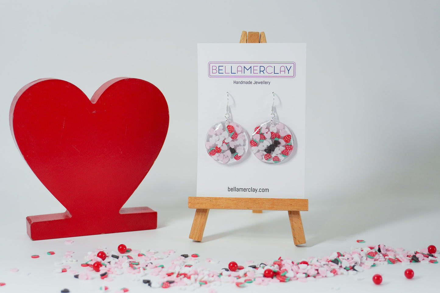 Resin Valentines Earrings