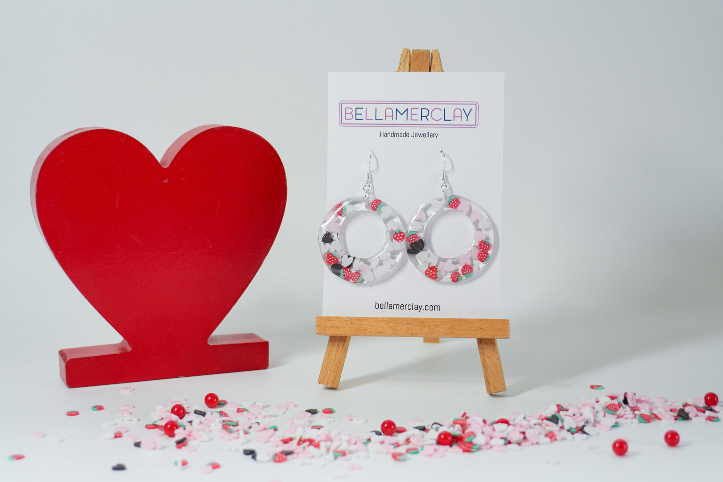 Resin Valentines Earrings