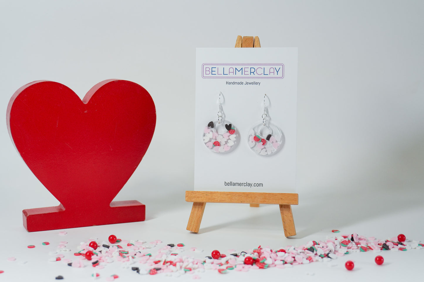 Resin Valentines Earrings