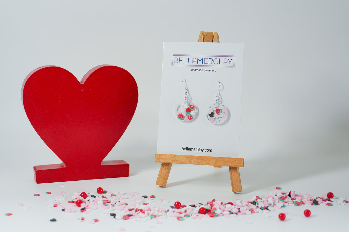 Resin Valentines Earrings