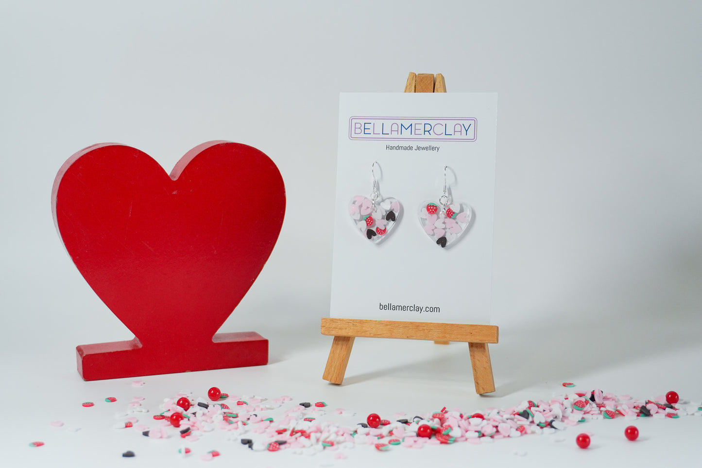 Resin Valentines Earrings