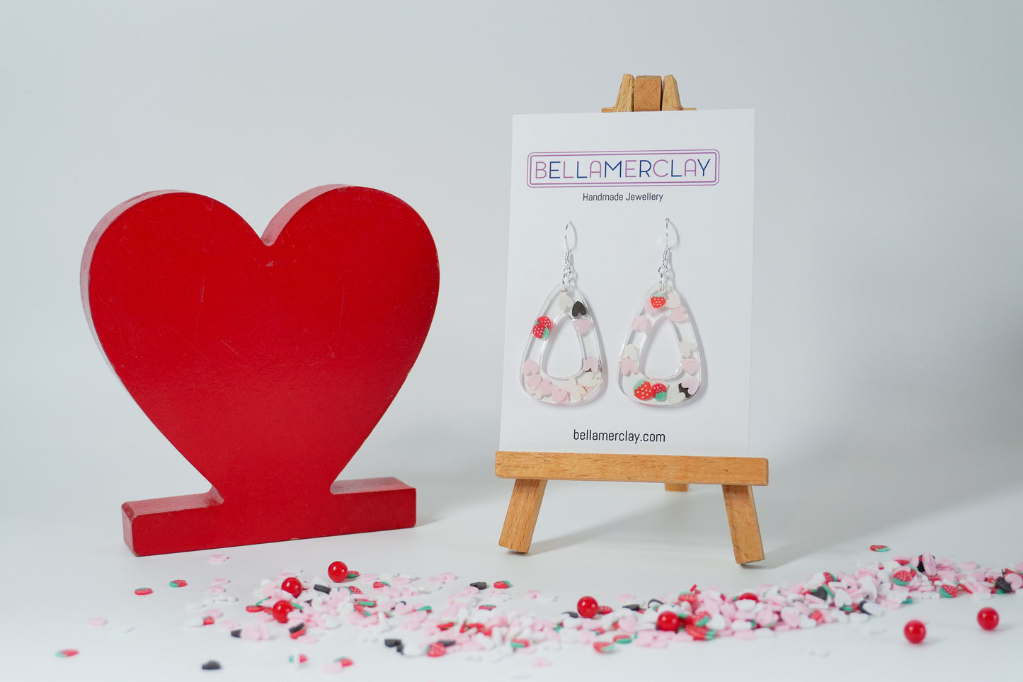 Resin Valentines Earrings