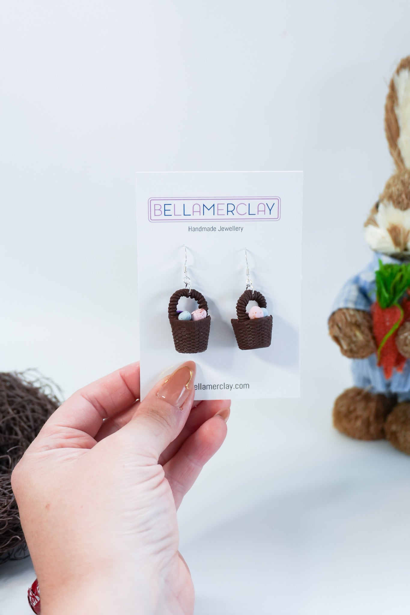 3D Egg Backet Earrings