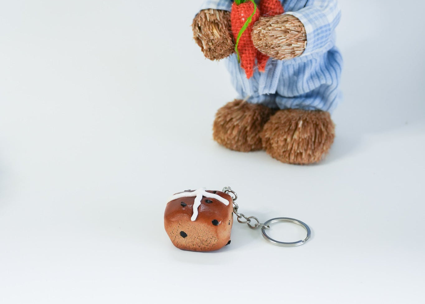 Hot Cross Bun Keychains