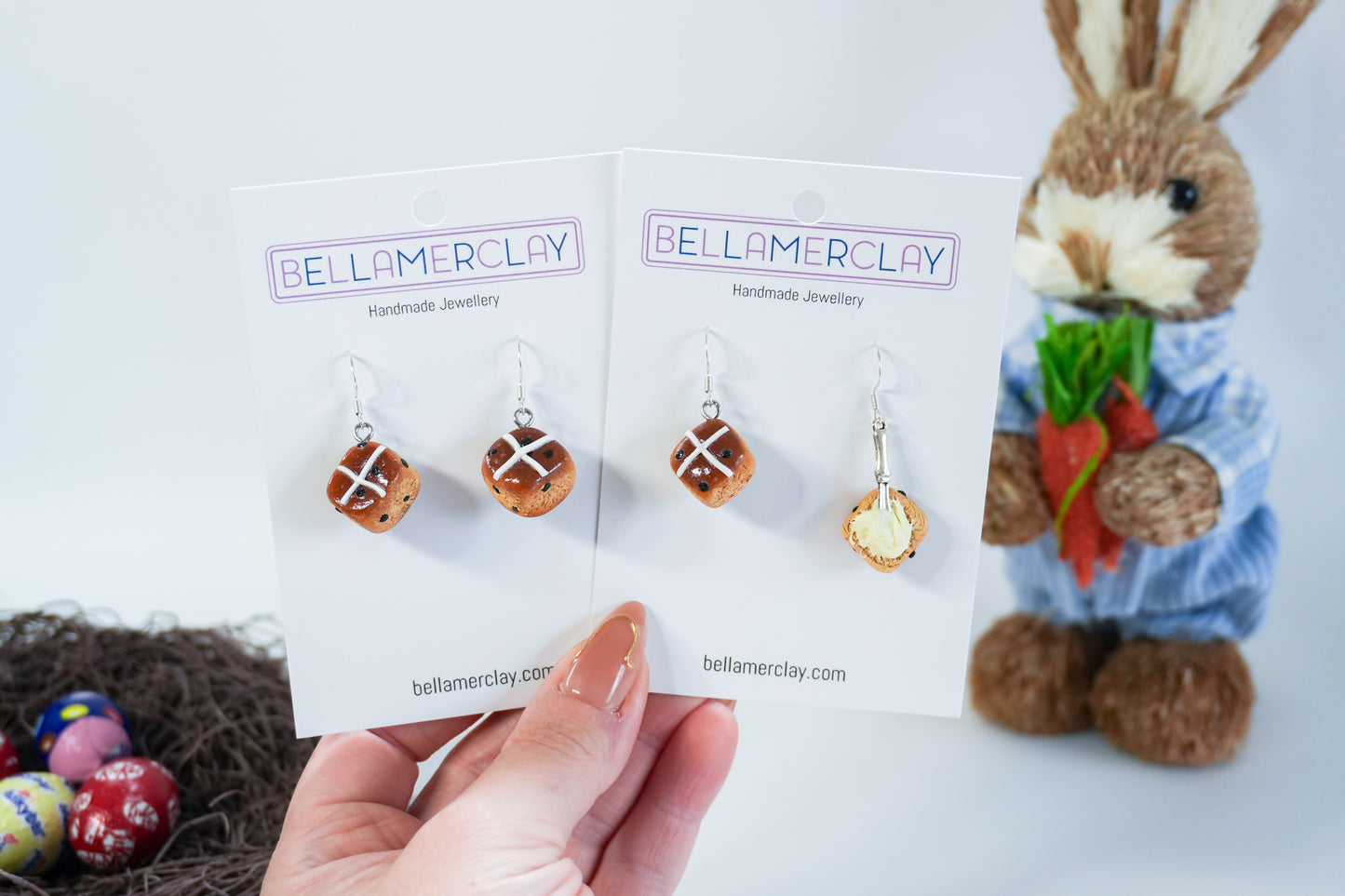 Hot Cross Bun Earrings