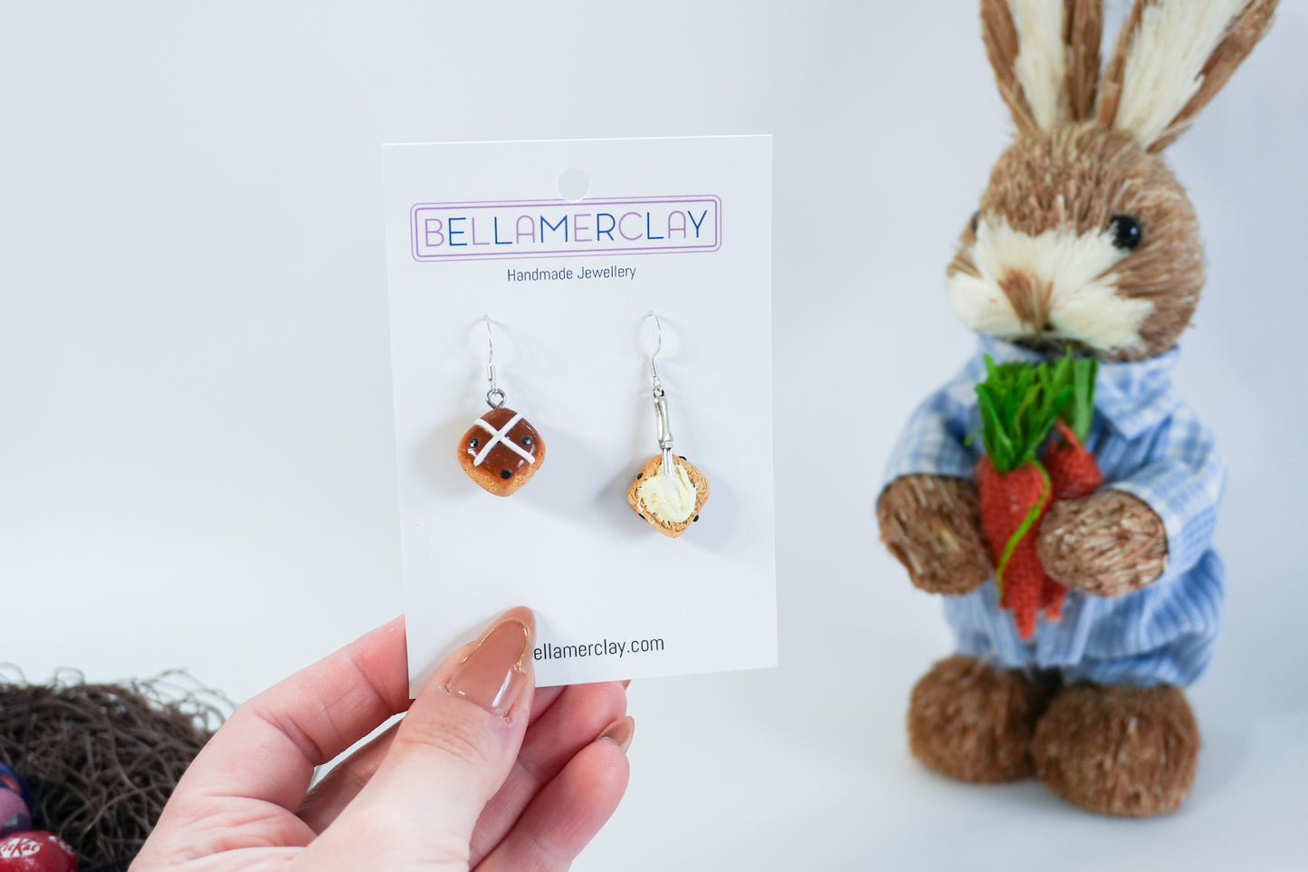 Hot Cross Bun Earrings