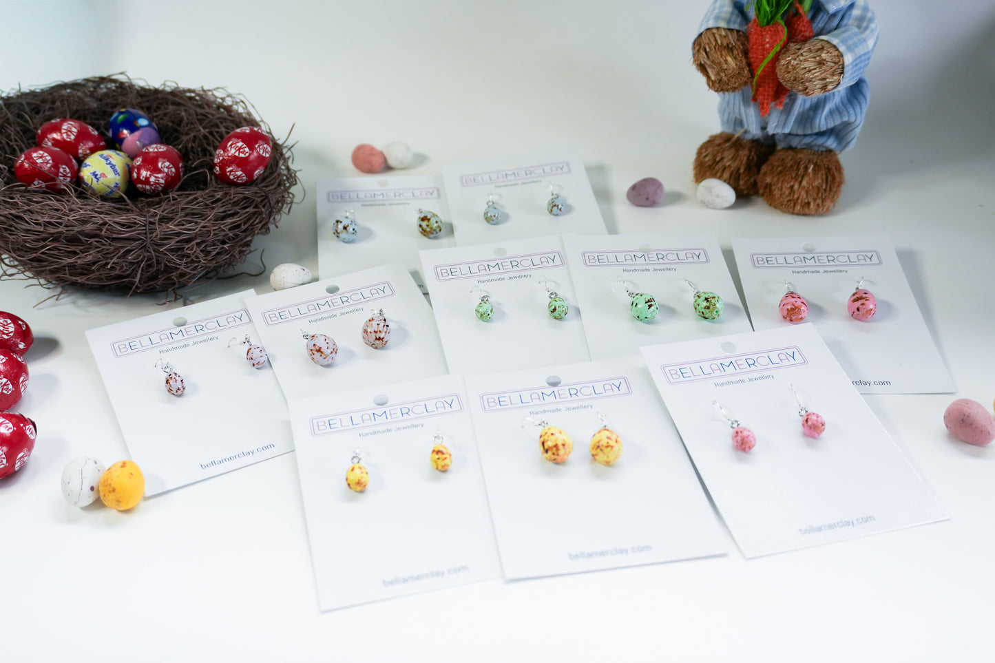 Mini Speckled Egg Earrings