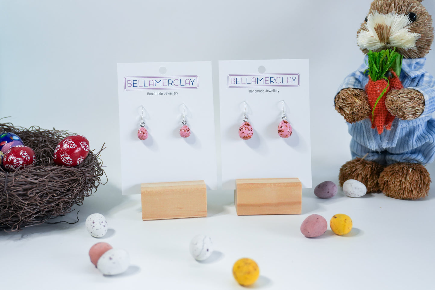 Mini Speckled Egg Earrings