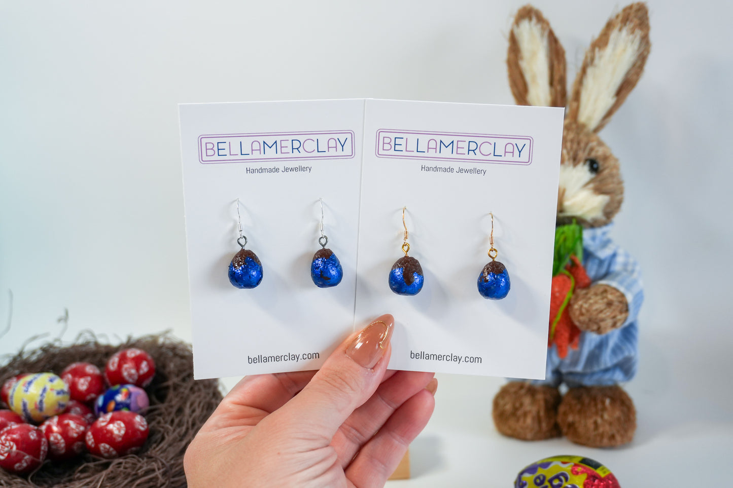 Foiled Chocolate Egg Earrings
