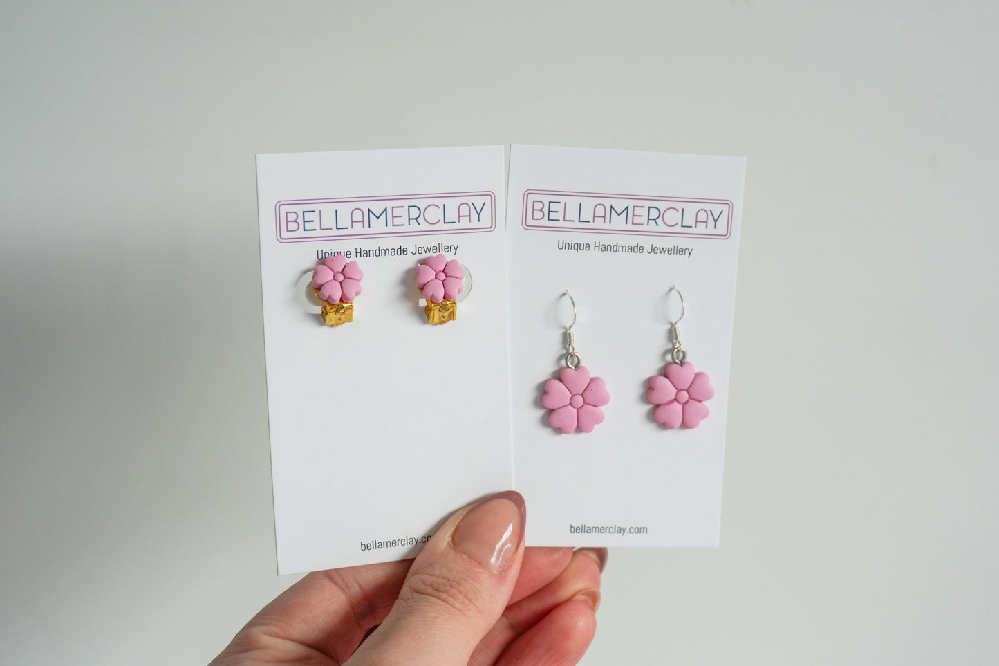 Pink Floral Earrings
