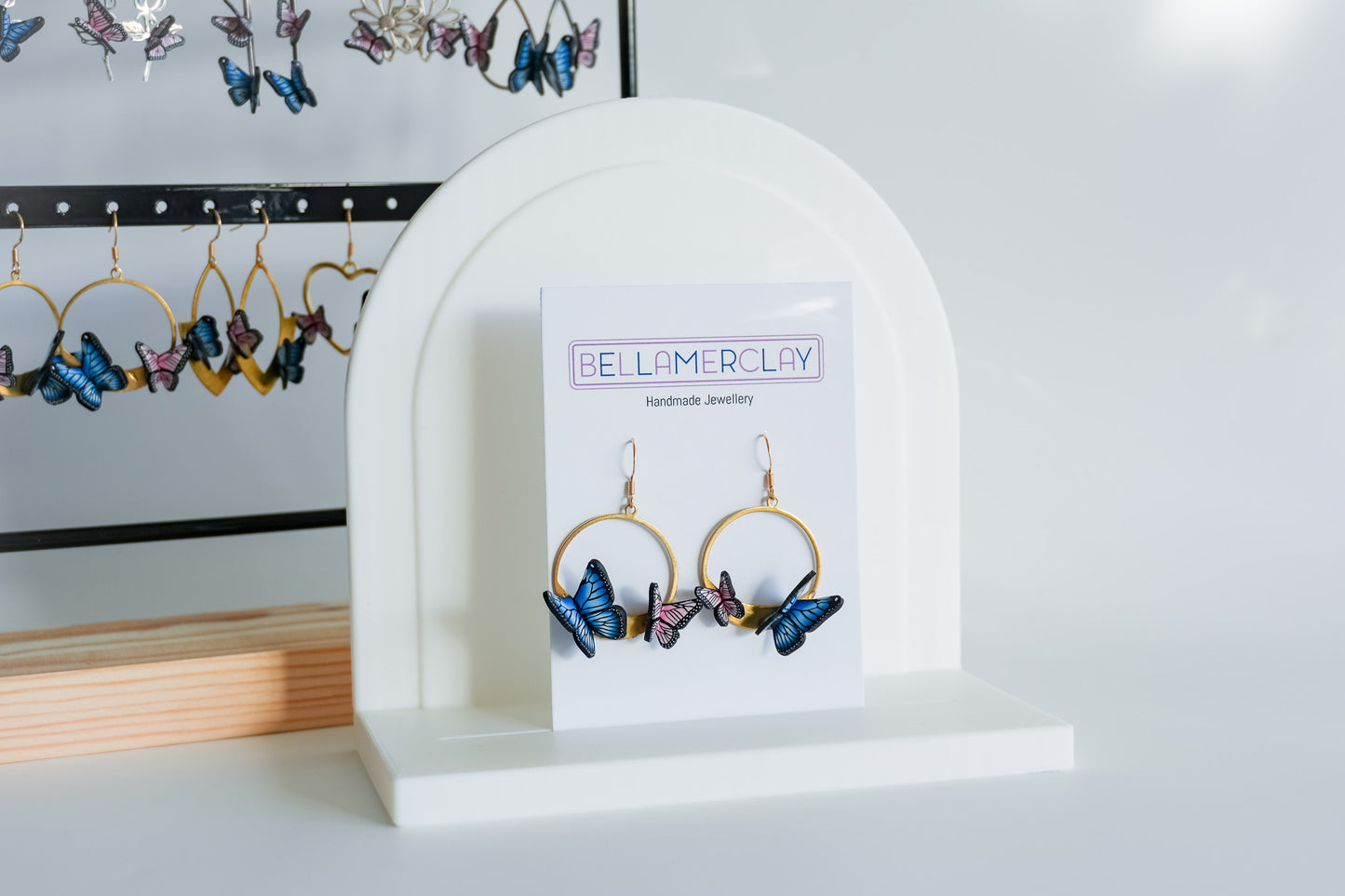 Circled Butterfly Earrings