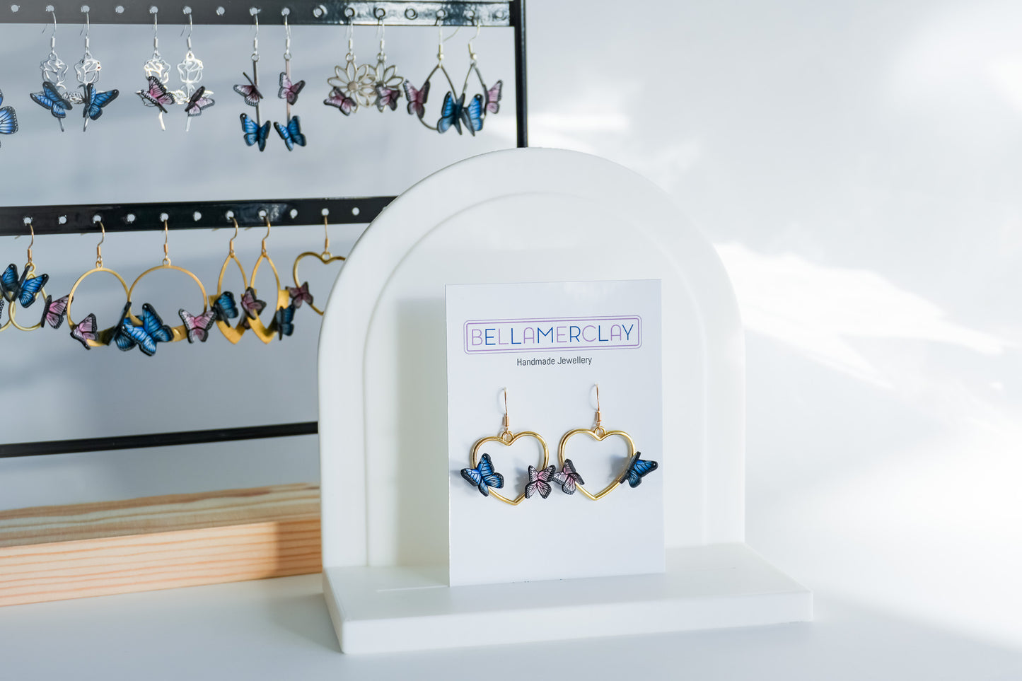 Hearted Butterfly Earrings