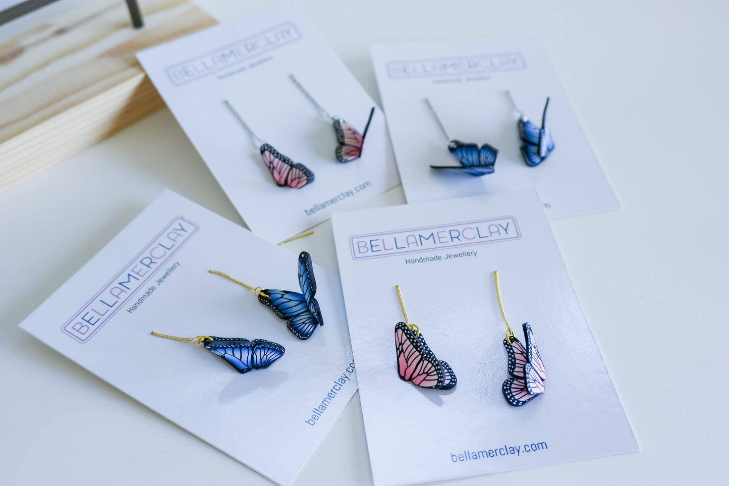 Pull through Butterfly Earrings