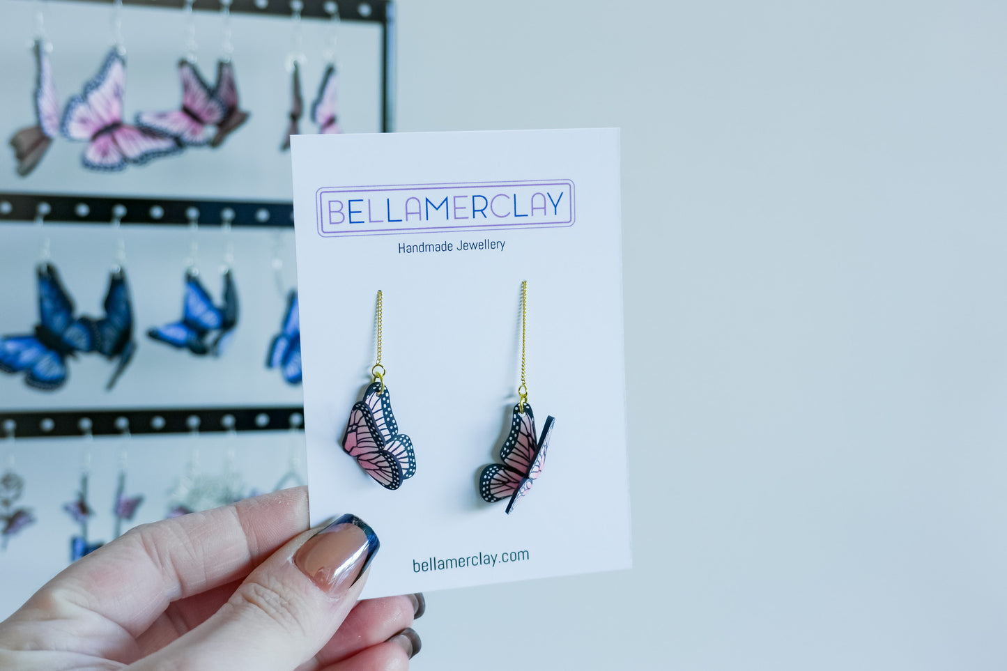 Pull through Butterfly Earrings