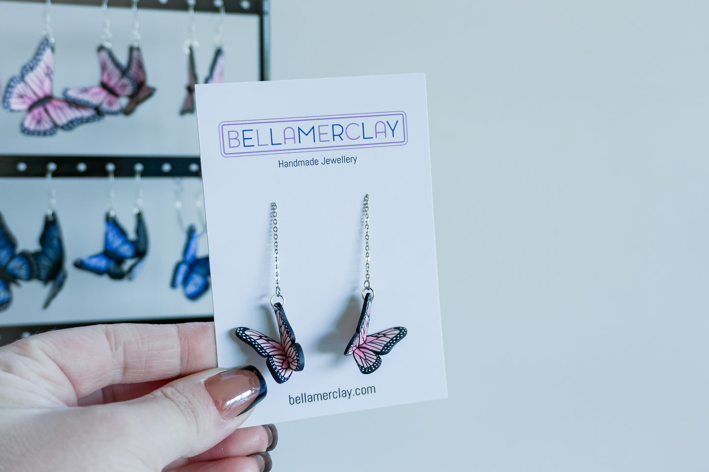 Pull through Butterfly Earrings