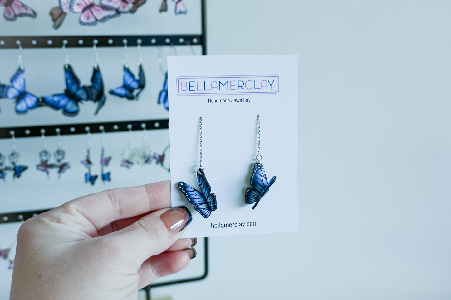 Pull through Butterfly Earrings