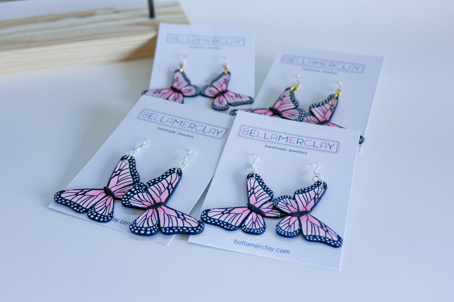 Pink Butterfly Earrings