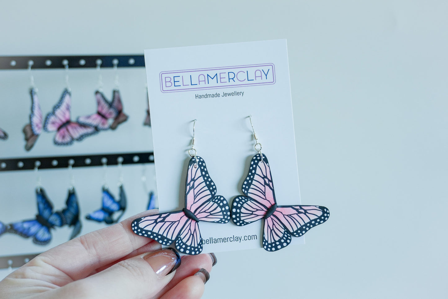 Pink Butterfly Earrings