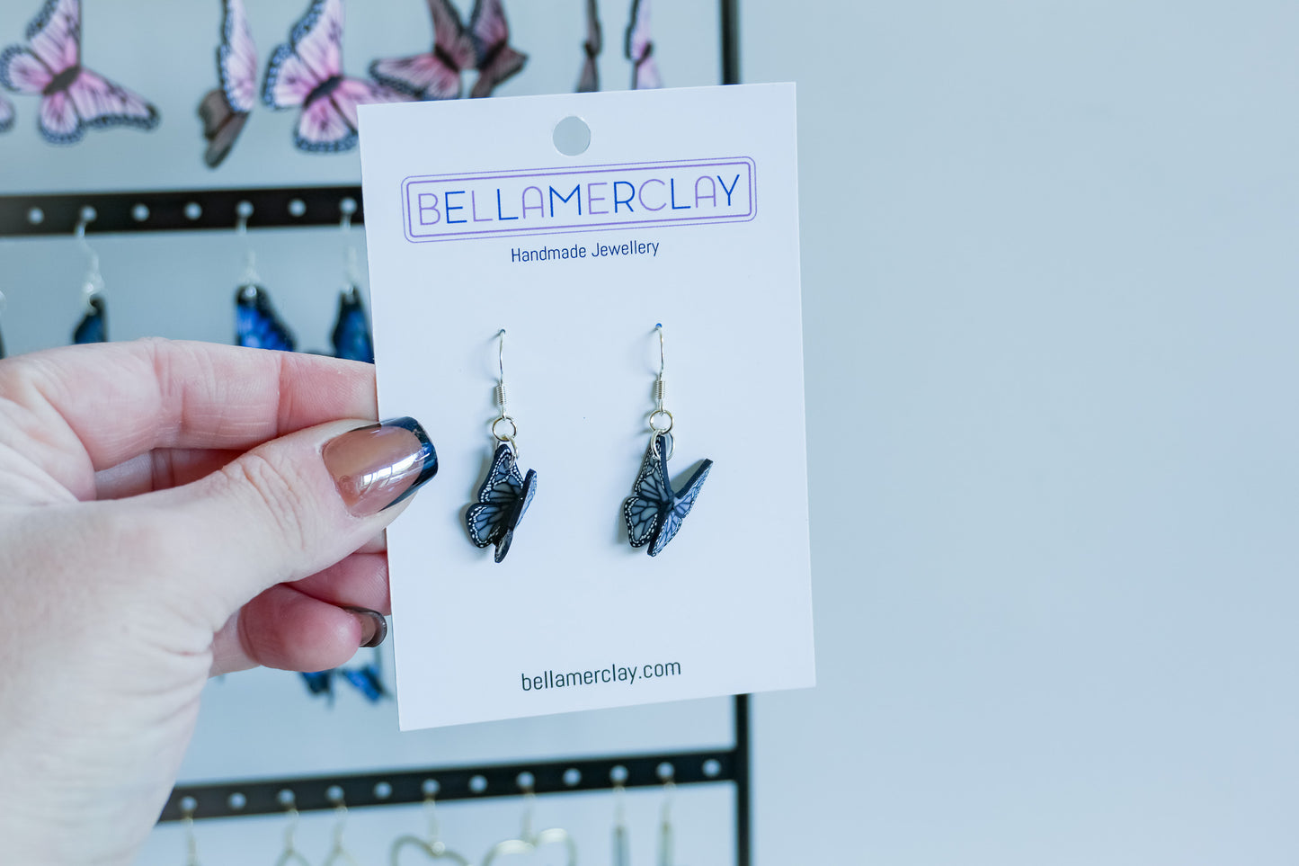 Small Pearl Butterfly Earrings