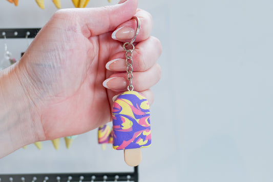 Rainbow Paddle Pop Keychain