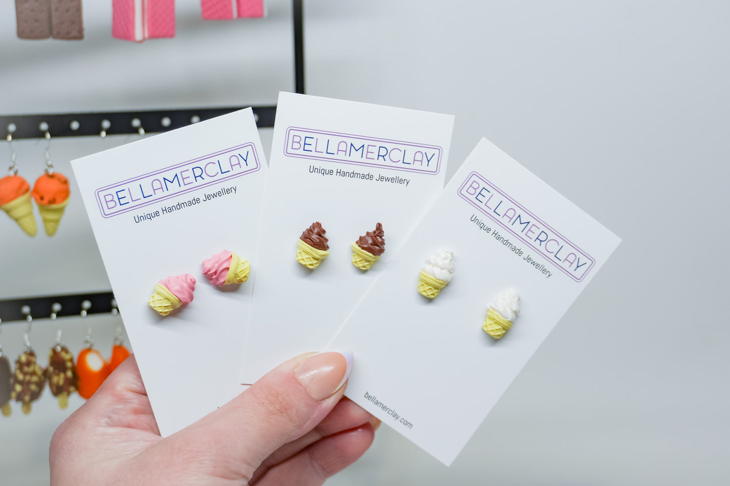 Ice Cream Cone Stud Earrings