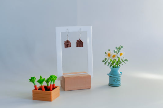 Log Cabin Mini Earrings