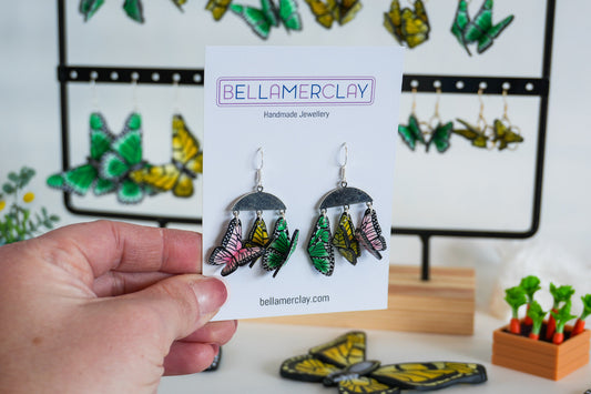 Hanging Butterfly Earrings