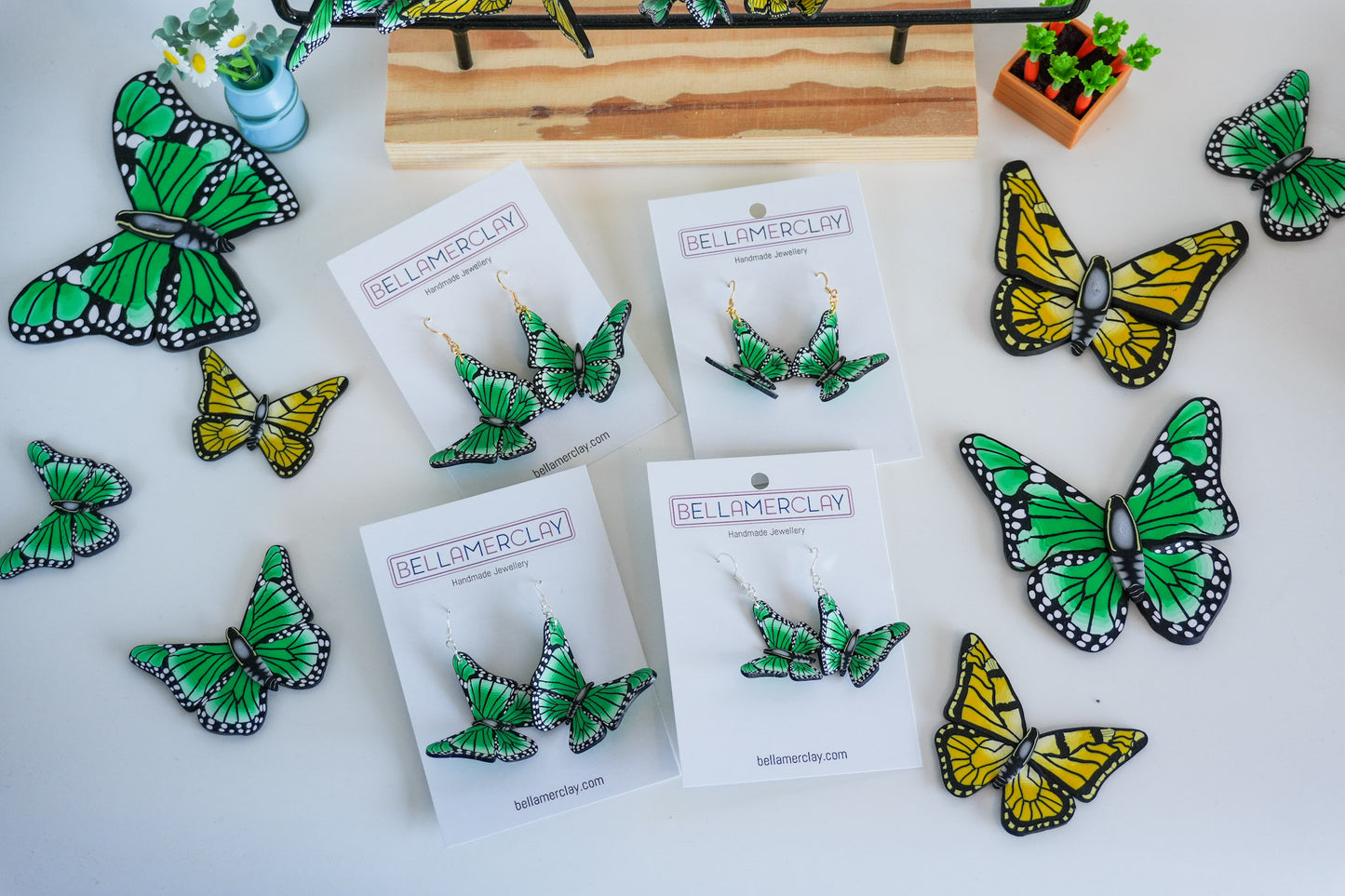 Curved Butterfly Earrings