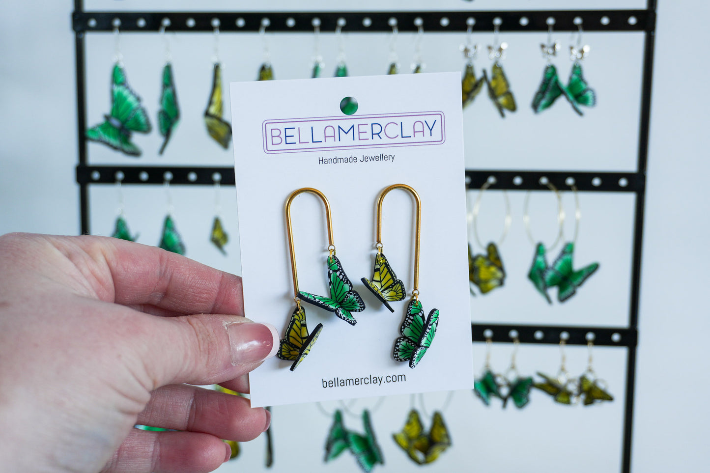 Arched Butterfly Earrings