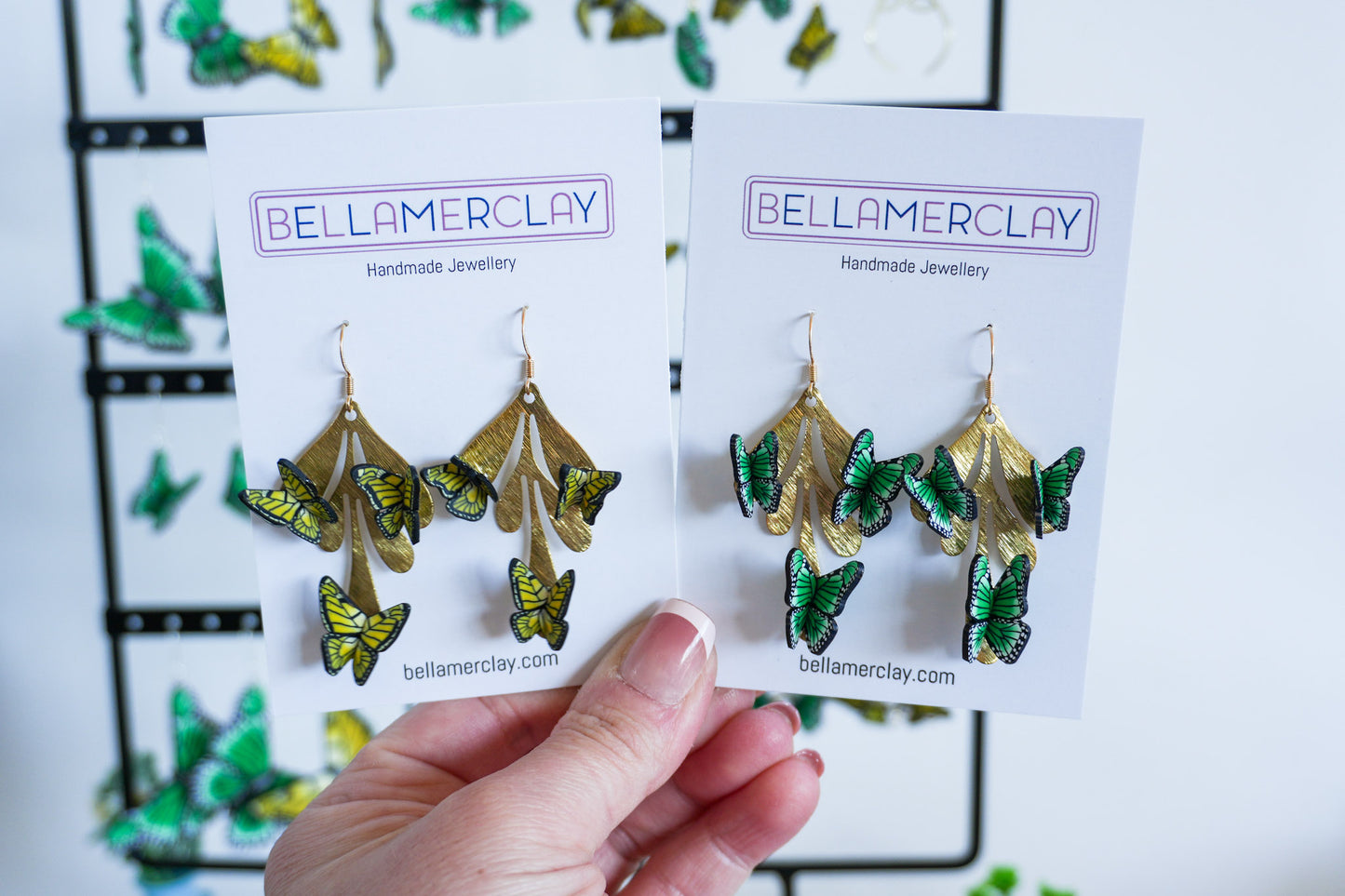 Deluxe Cascade Butterfly Earrings
