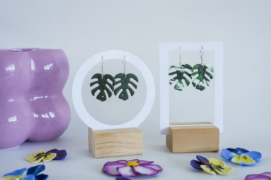 Monstera Leaf Earrings