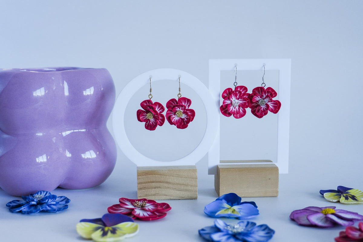 Pink Pretty Flower Earrings